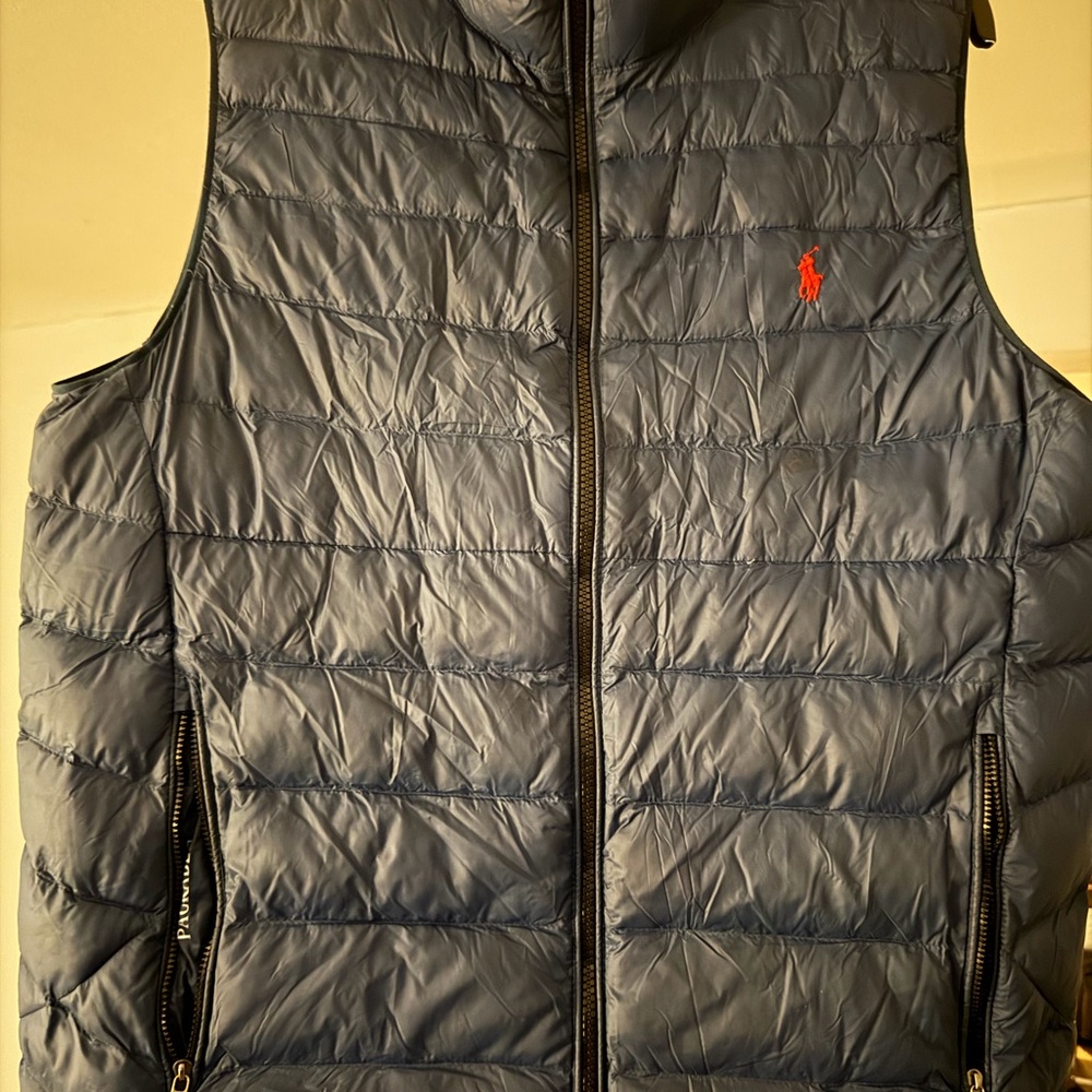 Ralph Lauren Polo Navy Puffer Vest. Size: MEDIUM